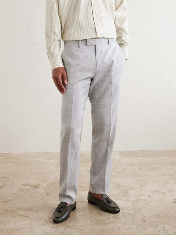 Straight-Leg Linen and Wool-Blend Suit Trousers - FR Straight-Leg Linen and Wool-Blend Suit Trousers - FR