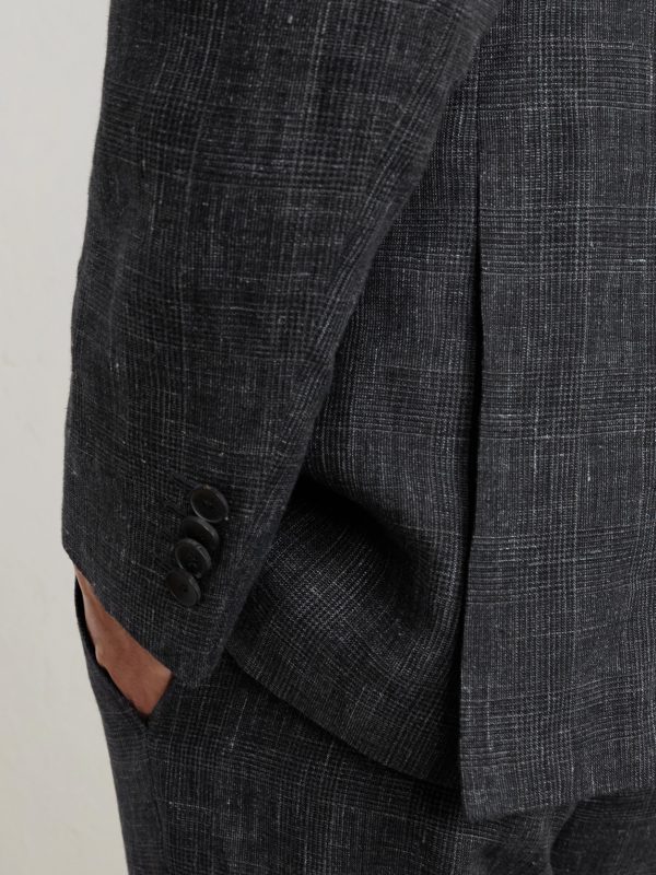 Delave Linen Check Jacket - E2