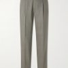 Straight-Leg Pleated Linen and Wool-Blend Suit Trousers Straight-Leg Pleated Linen and Wool-Blend Suit Trousers