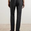 Linen Delave Check Slim Suit Trousers - BK