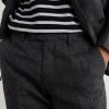 Linen Delave Check Slim Suit Trousers - CU