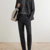 Linen Delave Check Slim Suit Trousers - OU