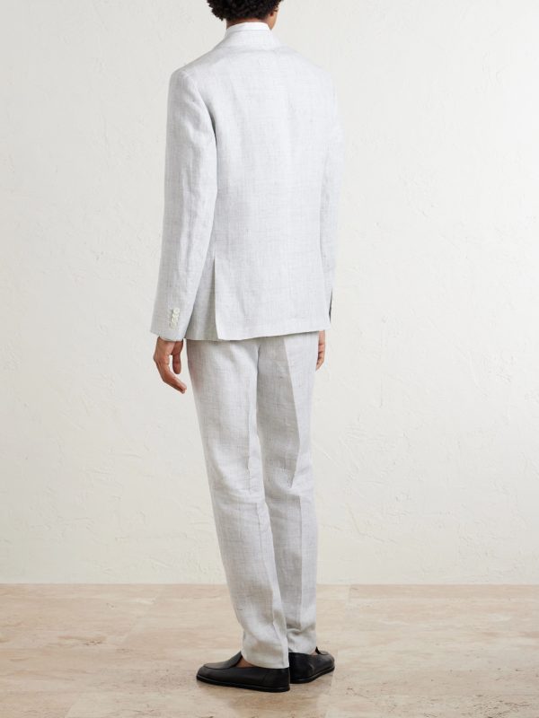 Delave Linen Check Suit Jacket - BK Delave Linen Check Suit Jacket - BK