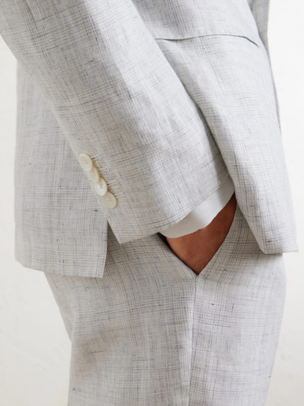 Delave Linen Check Suit Jacket - CU Delave Linen Check Suit Jacket - CU