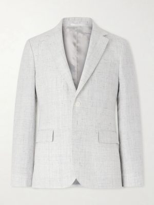 Delave Linen Check Suit Jacket Delave Linen Check Suit Jacket