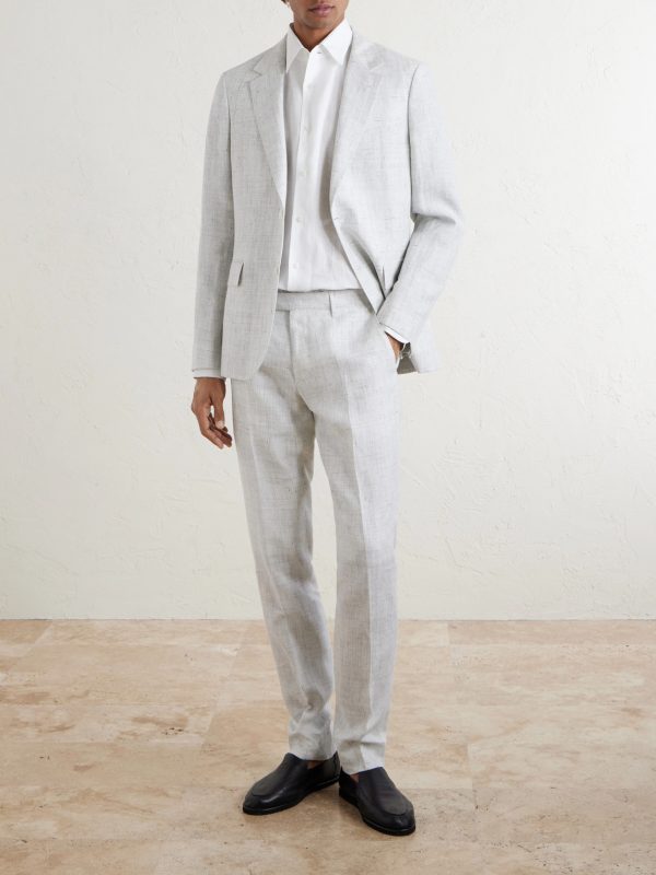Delave Linen Check Suit Jacket - OU Delave Linen Check Suit Jacket - OU