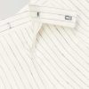 Tapered Pleated Pinstriped Linen Suit Trousers - E1 Tapered Pleated Pinstriped Linen Suit Trousers - E1