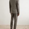 Double-Breasted Wool and Linen-Blend Suit Jacket - BK Double-Breasted Wool and Linen-Blend Suit Jacket - BK