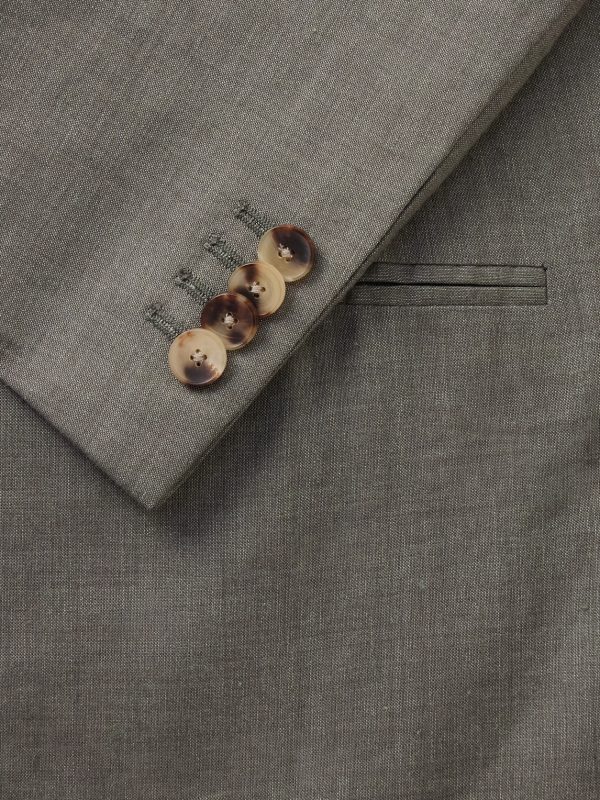 Double-Breasted Wool and Linen-Blend Suit Jacket - CU Double-Breasted Wool and Linen-Blend Suit Jacket - CU