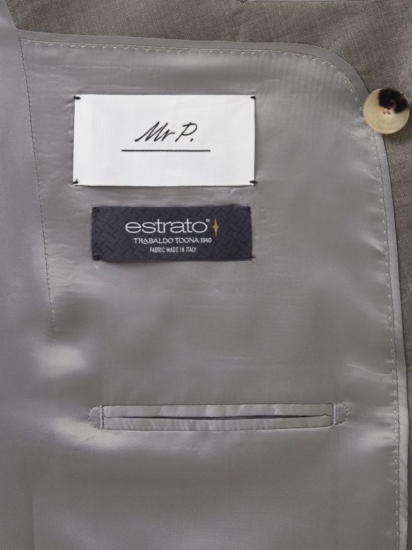 Double-Breasted Wool and Linen-Blend Suit Jacket - E1 Double-Breasted Wool and Linen-Blend Suit Jacket - E1