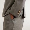Double-Breasted Wool and Linen-Blend Suit Jacket - E3 Double-Breasted Wool and Linen-Blend Suit Jacket - E3