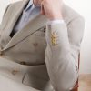 Double-Breasted Wool-Hopsack Suit Jacket - CU