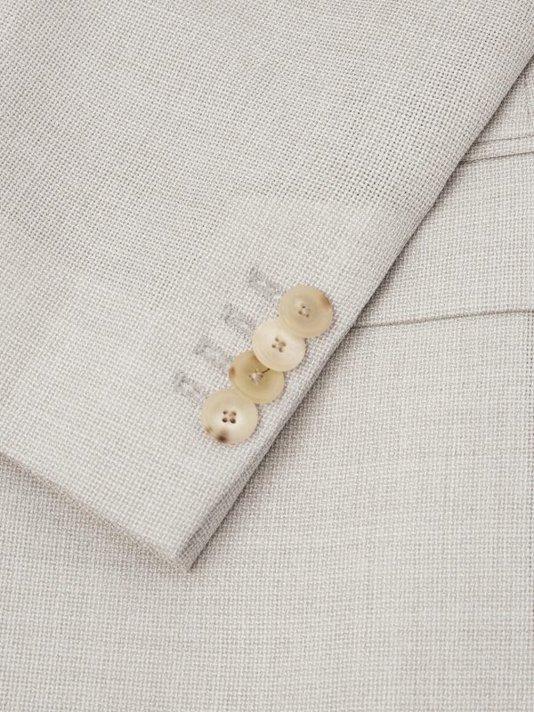 Double-Breasted Wool-Hopsack Suit Jacket - E1