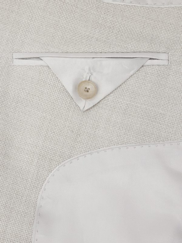 Double-Breasted Wool-Hopsack Suit Jacket - E2