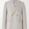 Double-Breasted Wool-Hopsack Suit Jacket