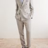 Double-Breasted Wool-Hopsack Suit Jacket - OU