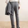 Slim-Fit Wool-Hopsack Suit Trousers - BK Slim-Fit Wool-Hopsack Suit Trousers - BK