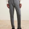 Slim-Fit Wool-Hopsack Suit Trousers - FR Slim-Fit Wool-Hopsack Suit Trousers - FR