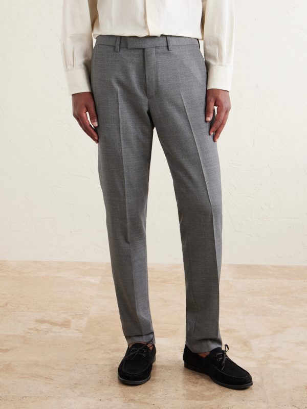 Slim-Fit Wool-Hopsack Suit Trousers - FR Slim-Fit Wool-Hopsack Suit Trousers - FR