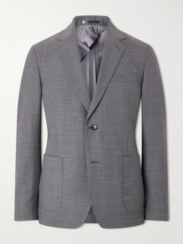 Wool-Hopsack Suit Jacket