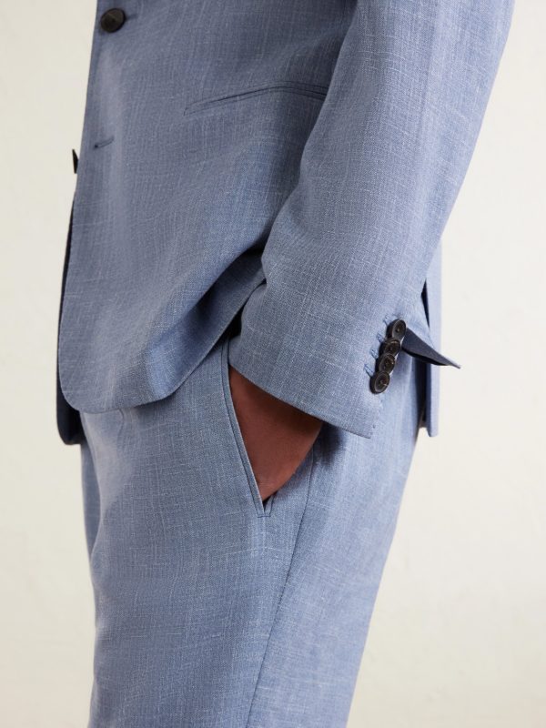 Wool, Silk and Linen-Blend Suit Jacket - E3 Wool, Silk and Linen-Blend Suit Jacket - E3