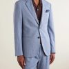 Wool, Silk and Linen-Blend Suit Jacket - FR Wool, Silk and Linen-Blend Suit Jacket - FR