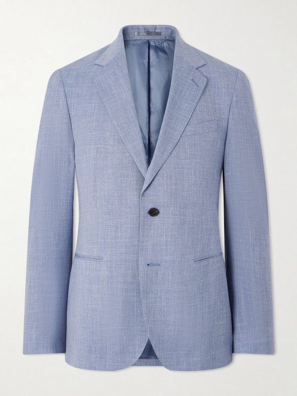 Wool, Silk and Linen-Blend Suit Jacket Wool, Silk and Linen-Blend Suit Jacket