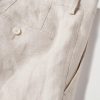Straight-Leg Houndstooth Linen Trousers - CU