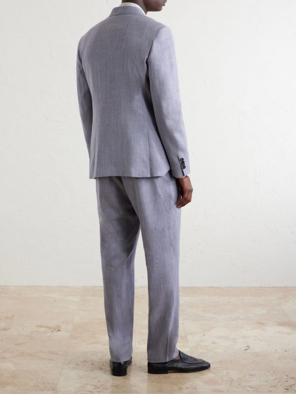 Wool, Silk and Linen-Blend Suit Jacket - BK Wool, Silk and Linen-Blend Suit Jacket - BK