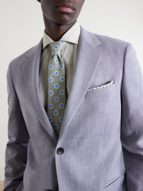 Wool, Silk and Linen-Blend Suit Jacket - CU Wool, Silk and Linen-Blend Suit Jacket - CU