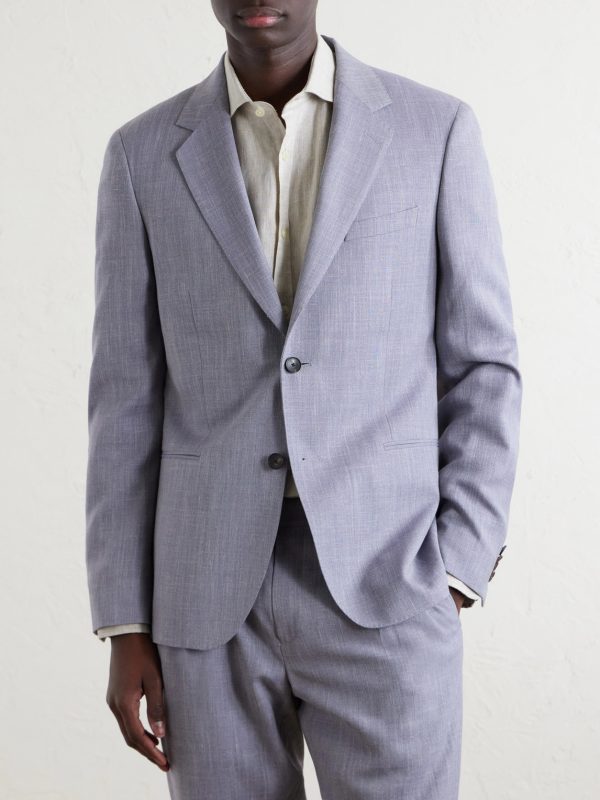 Wool, Silk and Linen-Blend Suit Jacket - FR Wool, Silk and Linen-Blend Suit Jacket - FR