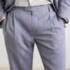Straight-Leg Pleated Wool, Silk and Linen-Blend Suit Trousers - CU