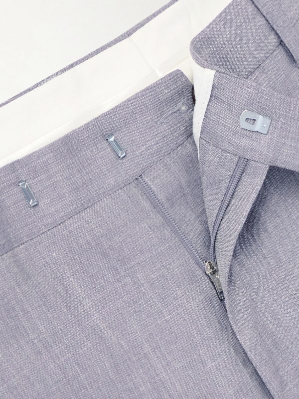 Straight-Leg Pleated Wool, Silk and Linen-Blend Suit Trousers - E1