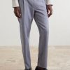 Straight-Leg Pleated Wool, Silk and Linen-Blend Suit Trousers - FR
