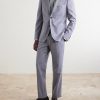 Straight-Leg Pleated Wool, Silk and Linen-Blend Suit Trousers - OU