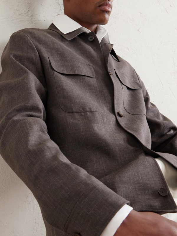 Wool, Silk and Linen-Blend Overshirt - CU Wool, Silk and Linen-Blend Overshirt - CU