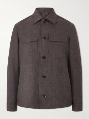 Wool, Silk and Linen-Blend Overshirt Wool, Silk and Linen-Blend Overshirt