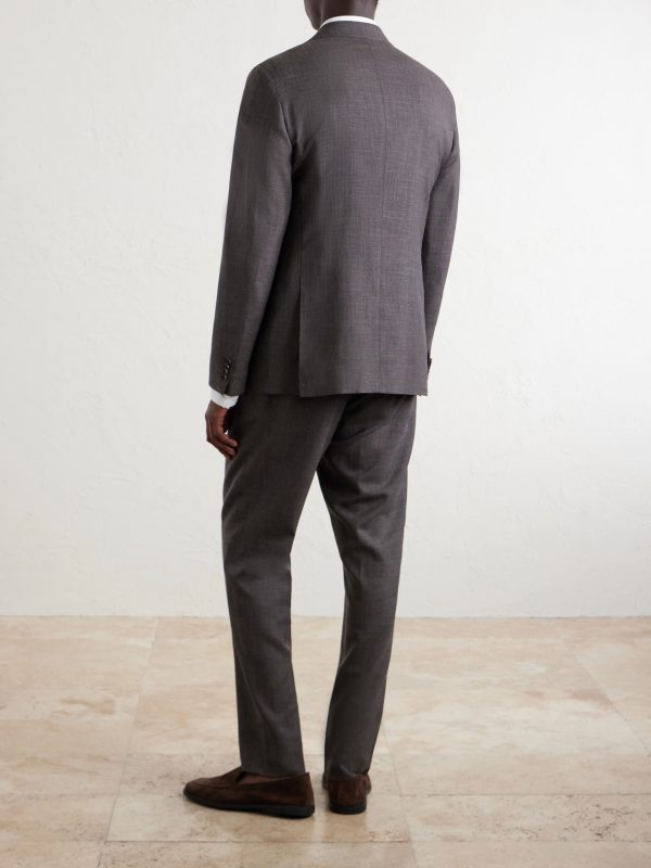 Wool, Silk and Linen-Blend Suit Jacket - BK Wool, Silk and Linen-Blend Suit Jacket - BK