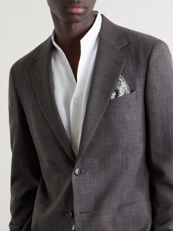 Wool, Silk and Linen-Blend Suit Jacket - CU Wool, Silk and Linen-Blend Suit Jacket - CU
