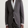 Wool, Silk and Linen-Blend Suit Jacket - FR Wool, Silk and Linen-Blend Suit Jacket - FR
