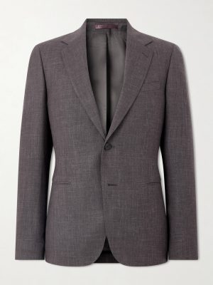 Wool, Silk and Linen-Blend Suit Jacket Wool, Silk and Linen-Blend Suit Jacket