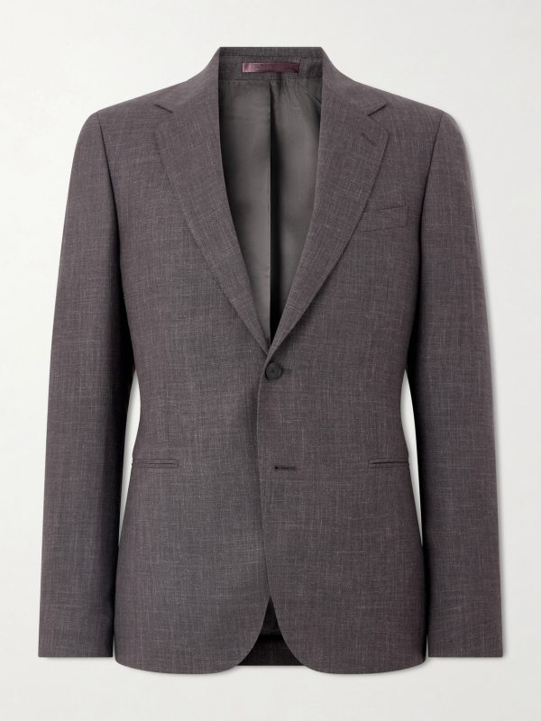Wool, Silk and Linen-Blend Suit Jacket Wool, Silk and Linen-Blend Suit Jacket