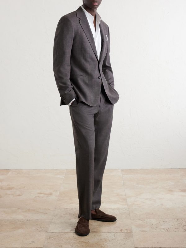 Wool, Silk and Linen-Blend Suit Jacket - OU Wool, Silk and Linen-Blend Suit Jacket - OU