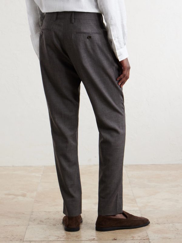 Straight-Leg Pleated Wool, Silk and Linen-Blend Suit Trousers - BK Straight-Leg Pleated Wool, Silk and Linen-Blend Suit Trousers - BK