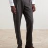 Straight-Leg Pleated Wool, Silk and Linen-Blend Suit Trousers - FR Straight-Leg Pleated Wool, Silk and Linen-Blend Suit Trousers - FR