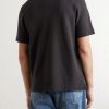 Organic Cotton and Linen-Blend Piqué Polo Shirt - BK