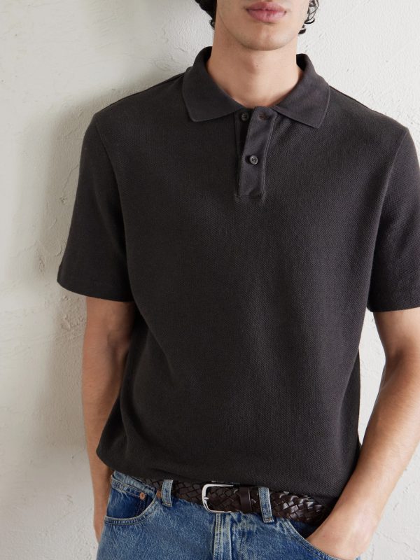 Organic Cotton and Linen-Blend Piqué Polo Shirt - CU