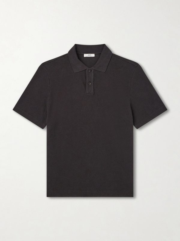 Organic Cotton and Linen-Blend Piqué Polo Shirt
