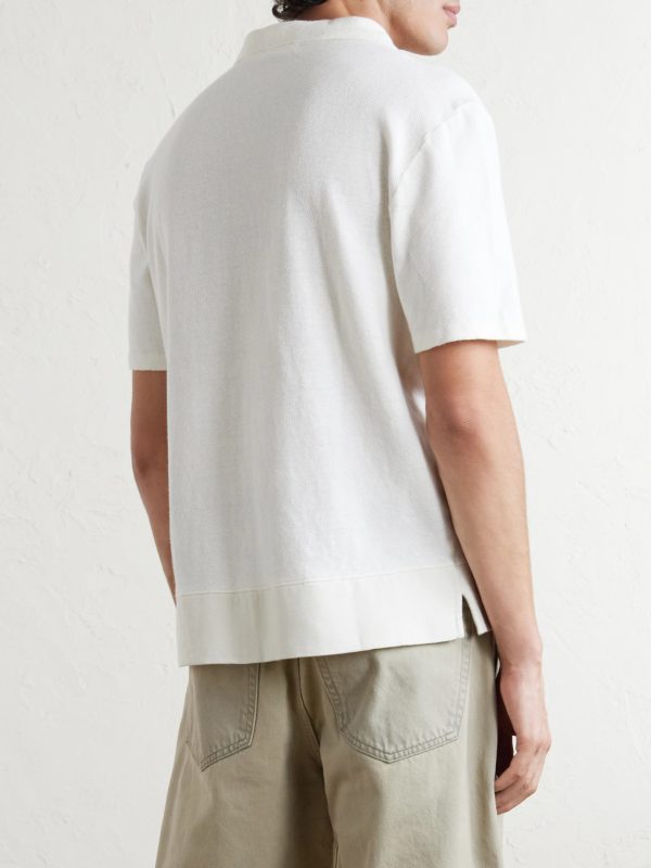 Camp-Collar Linen and Organic Cotton-Blend Shirt - BK Camp-Collar Linen and Organic Cotton-Blend Shirt - BK