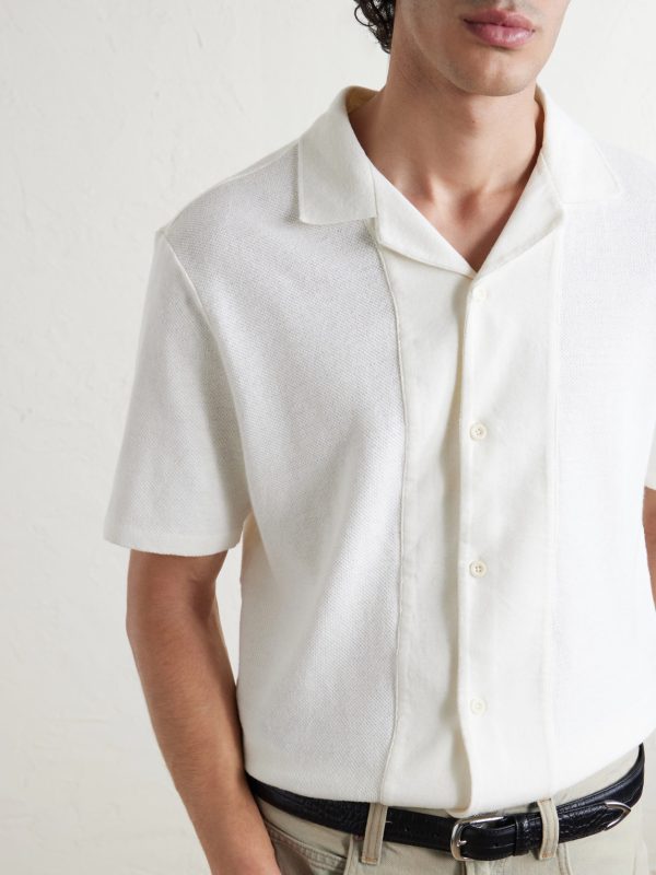Camp-Collar Linen and Organic Cotton-Blend Shirt - CU Camp-Collar Linen and Organic Cotton-Blend Shirt - CU